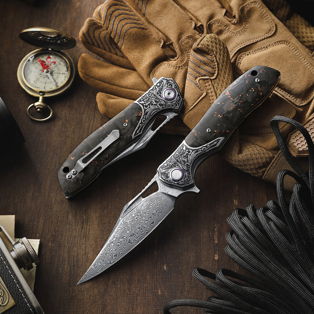 The Aesthetics of Luxury Knife Collections: Unraveling the Allure of Morpheus VG10 Damascus Knife and Folding Knives - Shokunin USA