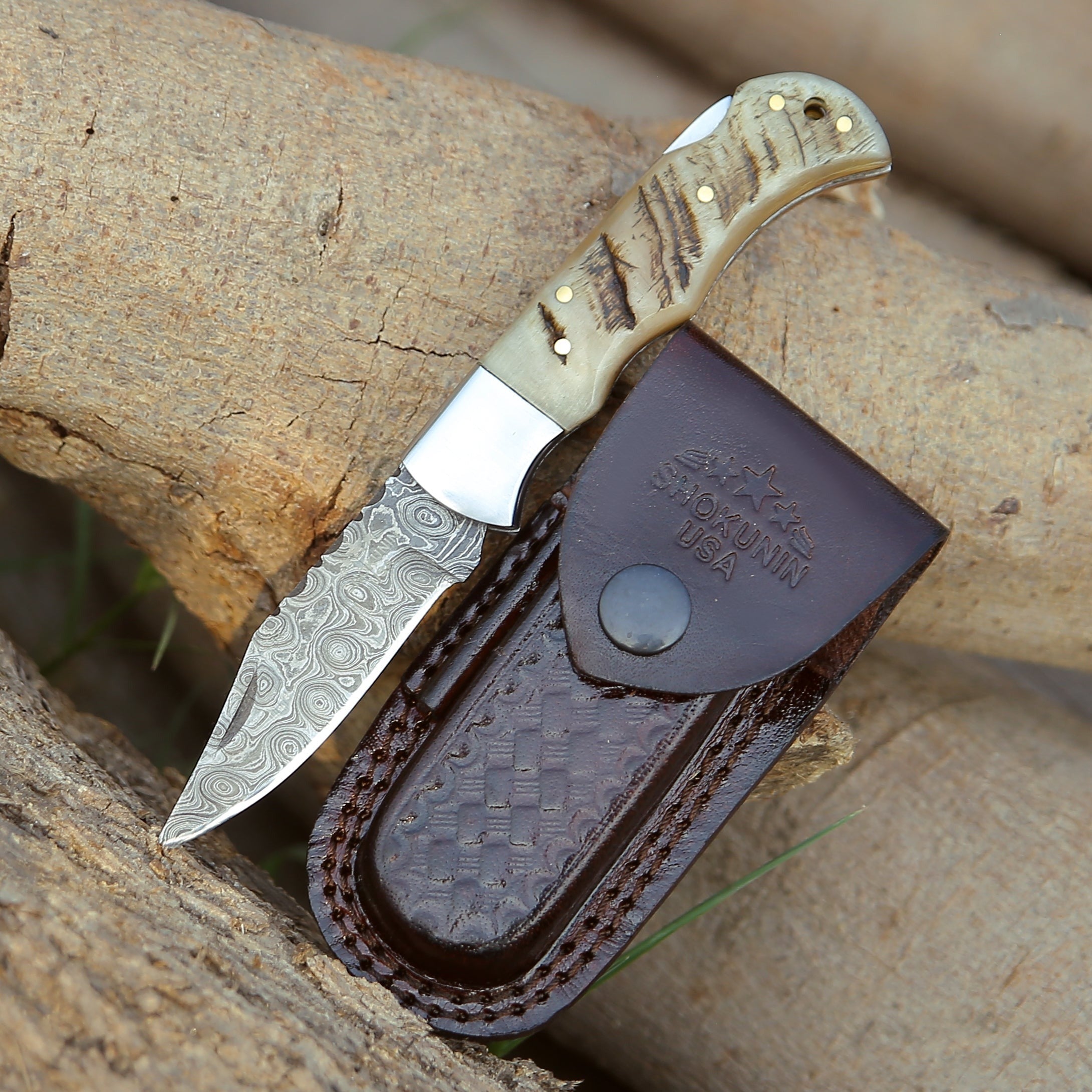 Elegant Damascus Pocket Knives for Everyday Carry - Shokunin USA
