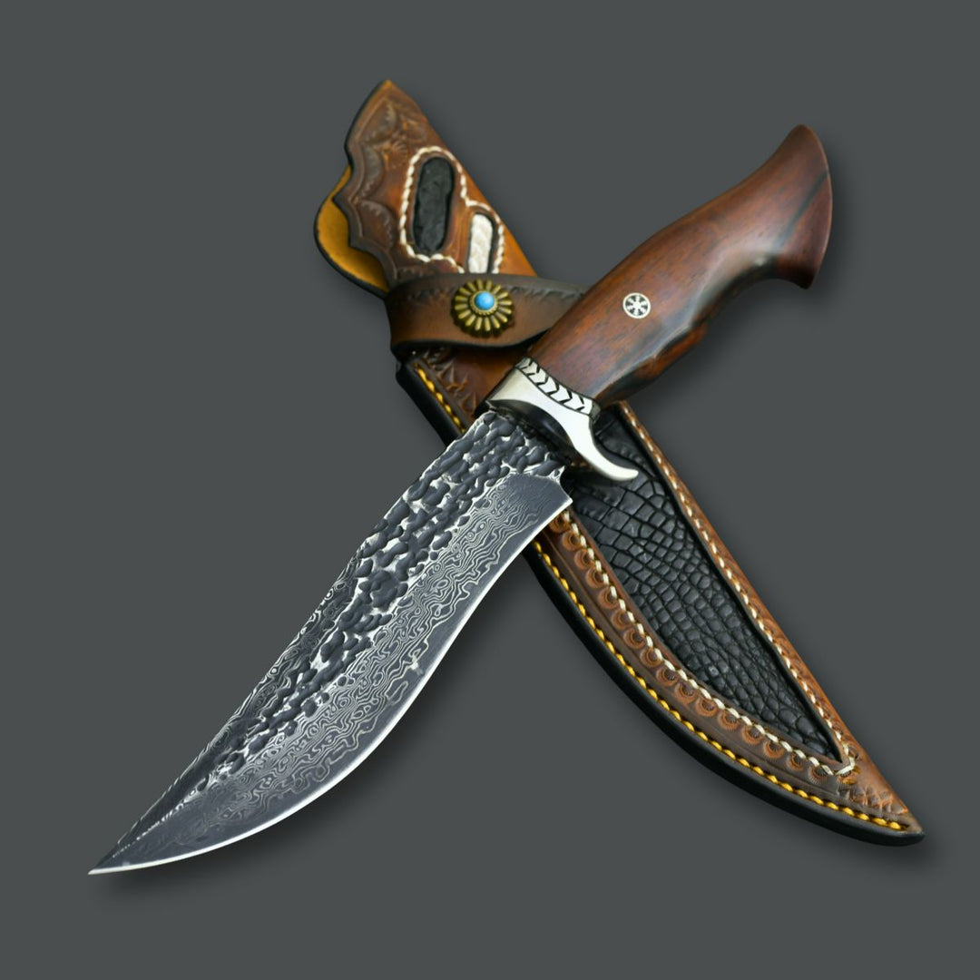 Hunting Knifes - Aphrodite Japanese Hunting Utility Knife with Exotic Sandalwood Handle - Shokunin USA