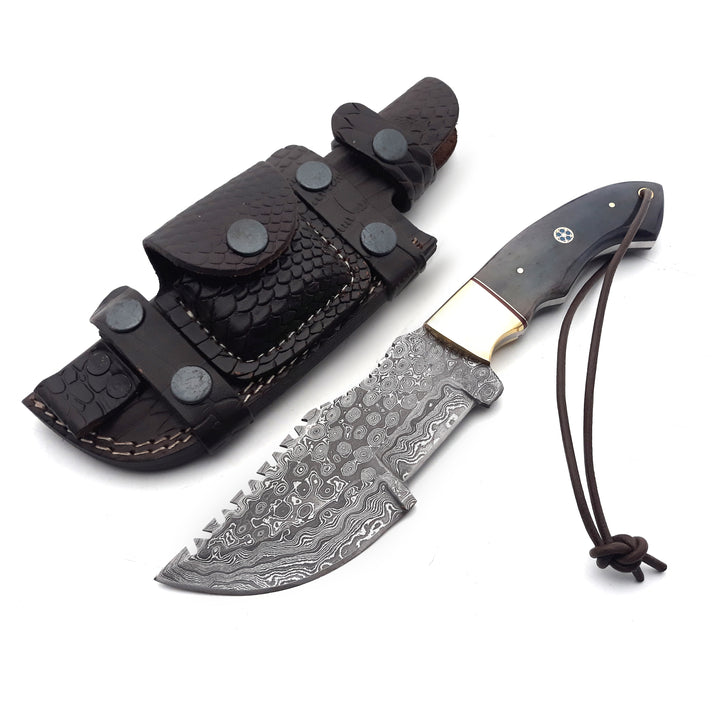 ShadowRidge Damascus Steel Premium Tracker Knife - Shokunin USA