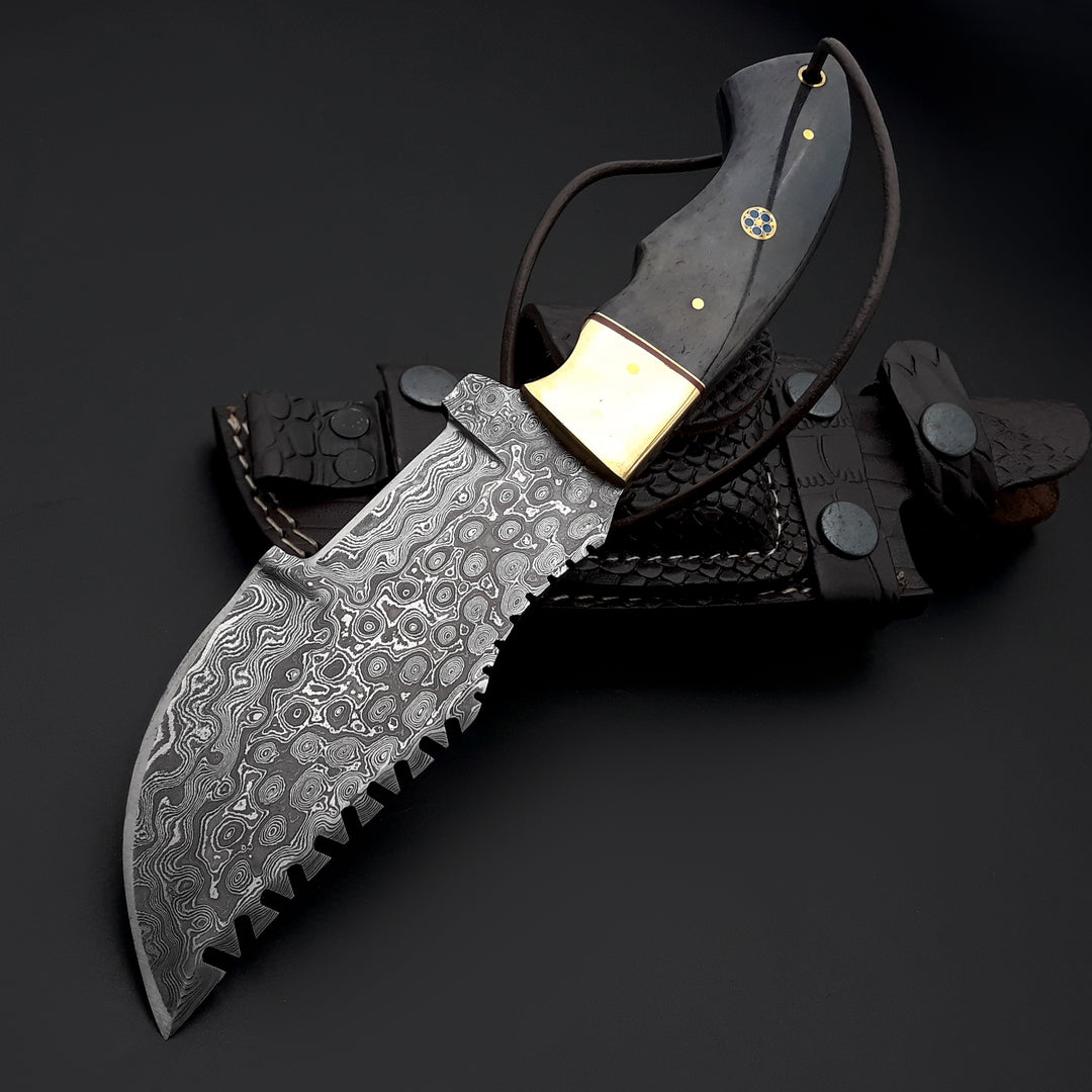 ShadowRidge Damascus Steel Premium Tracker Knife - Shokunin USA