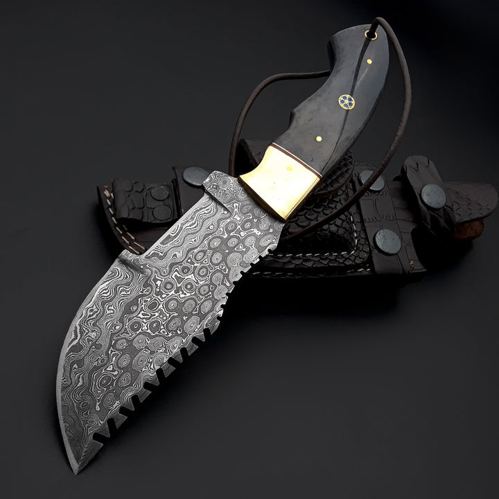 ShadowRidge Damascus Steel Premium Tracker Knife - Shokunin USA