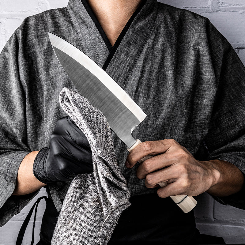 Chef knife - Terra Chef Knife with Faux Ivory Handle - Shokunin USA