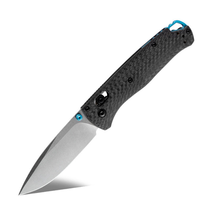 Pocket Knives - Onyx D2 Steel Folding Pocket Knife with Clip &amp; Carbon Fiber Hnadle - Shokunin USA