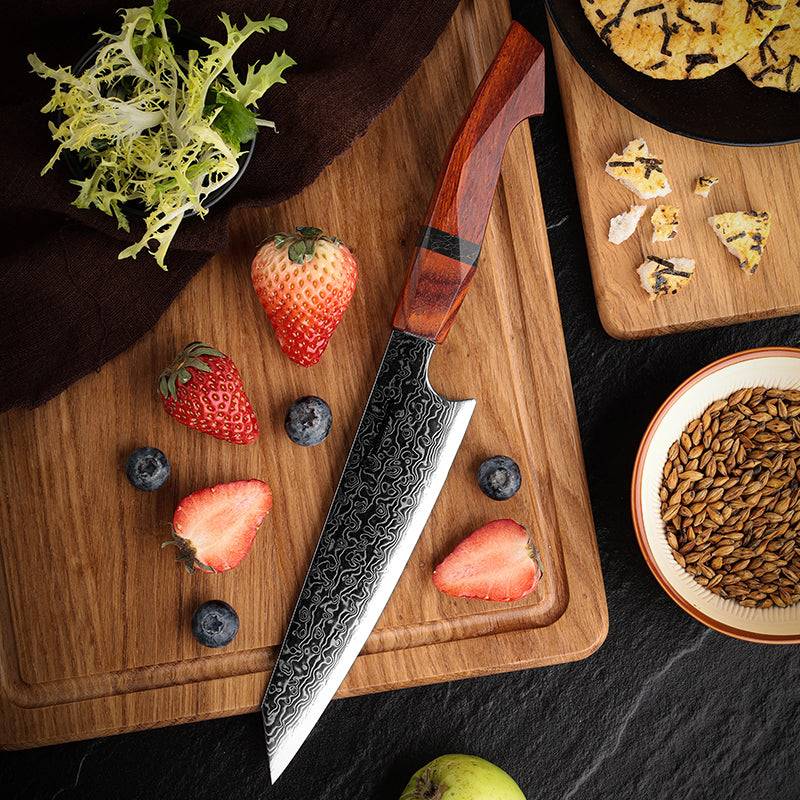 Infinity Japanese Pro Chef Knife Set with Exotic Sandal Wood &amp; Resin Handle - Shokunin USA