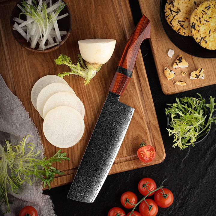 Infinity Japanese Pro Chef Knife Set with Exotic Sandal Wood &amp; Resin Handle - Shokunin USA