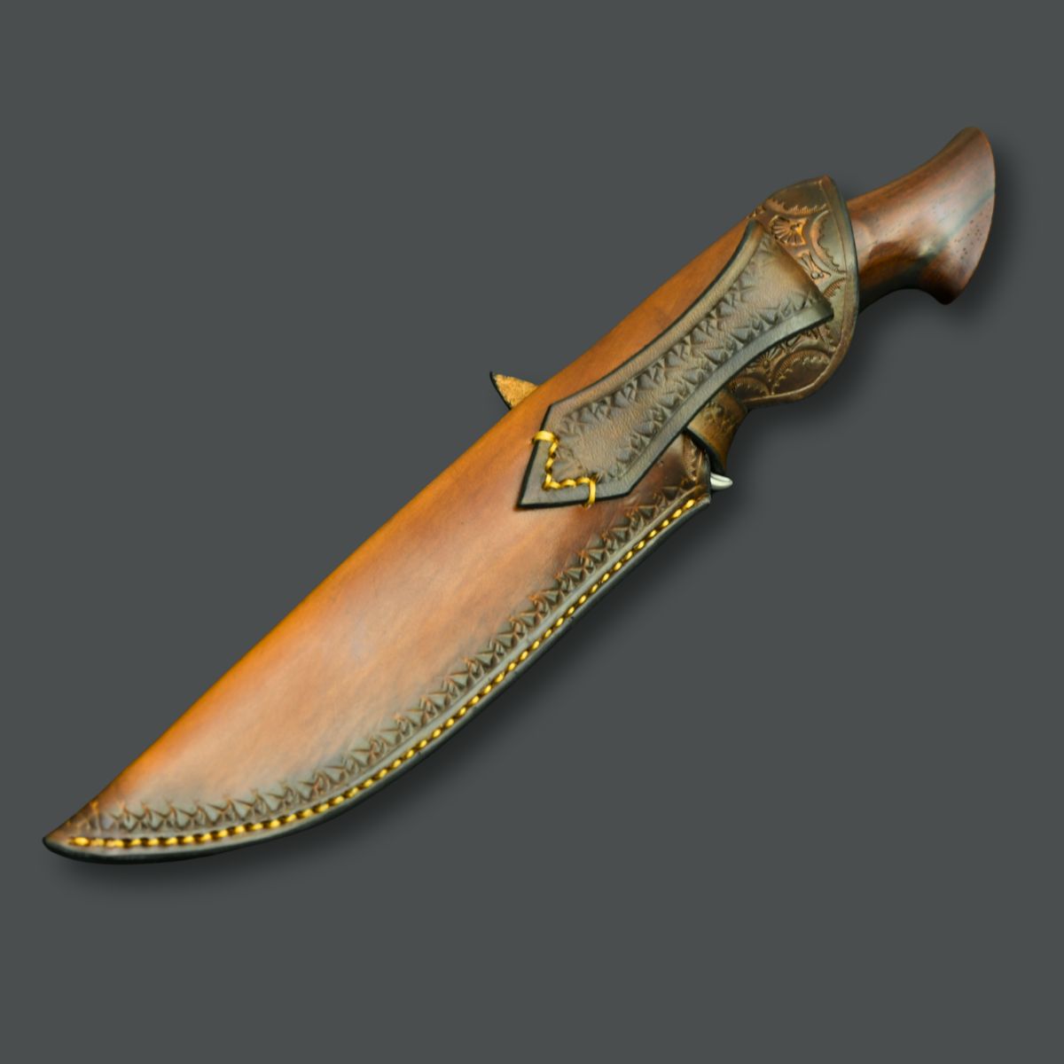Hunting Knife - Aphrodite Japanese Hunting Utility Knife with Exotic Sandalwood Handle - Shokunin USA