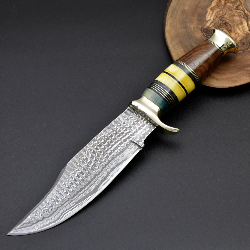 Bowie knife - Skywalker Bowie Knife with Bone &amp; Wood Composite Handle - Shokunin USA