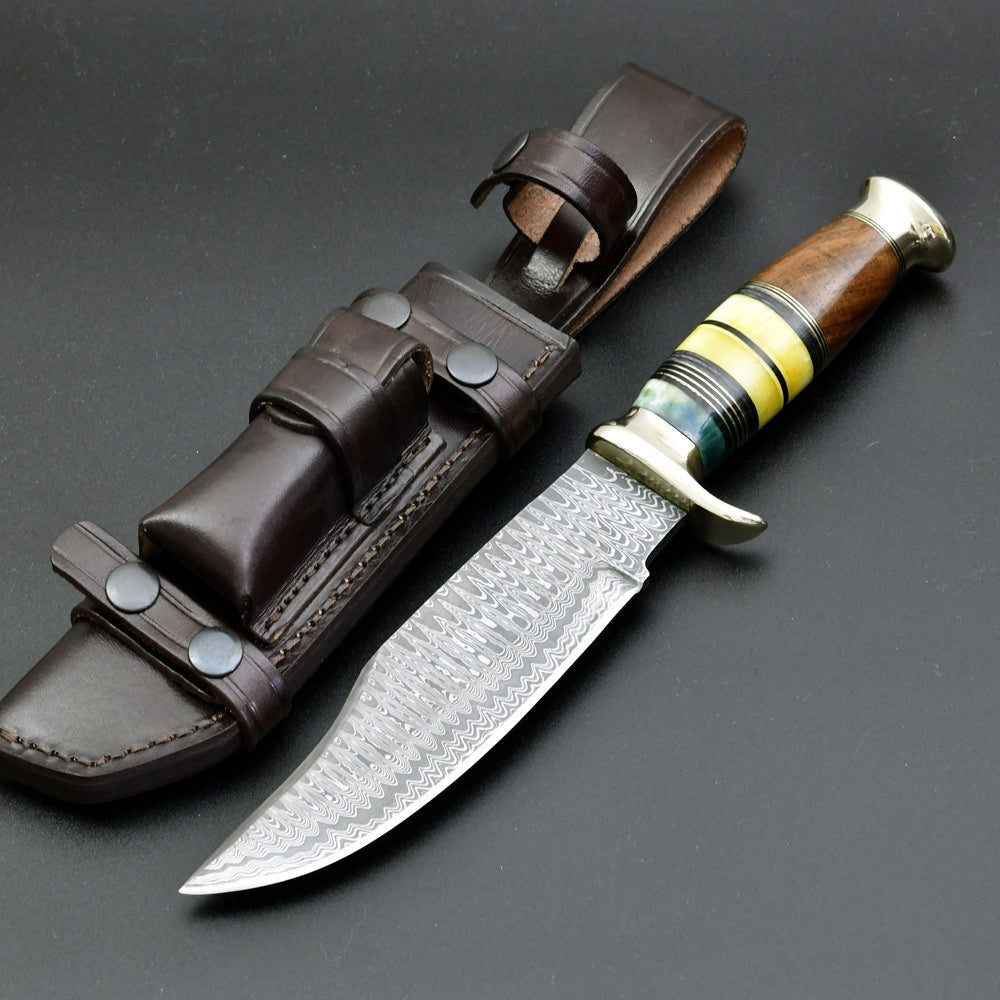 Bowie knife - Skywalker Bowie Knife with Bone &amp; Wood Composite Handle - Shokunin USA
