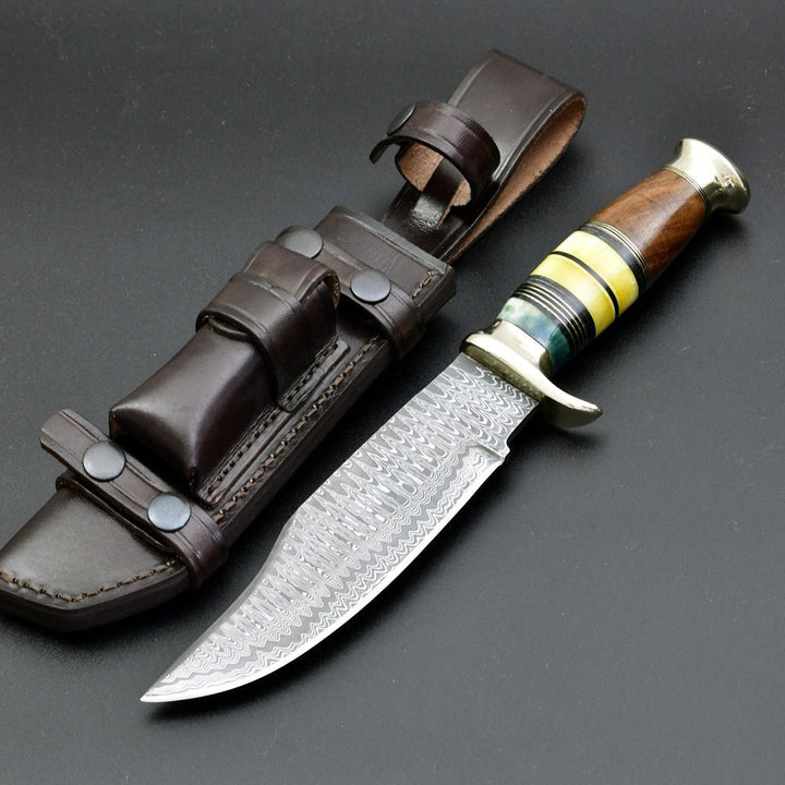 Bowie knife - Skywalker Bowie Knife with Bone &amp; Wood Composite Handle - Shokunin USA