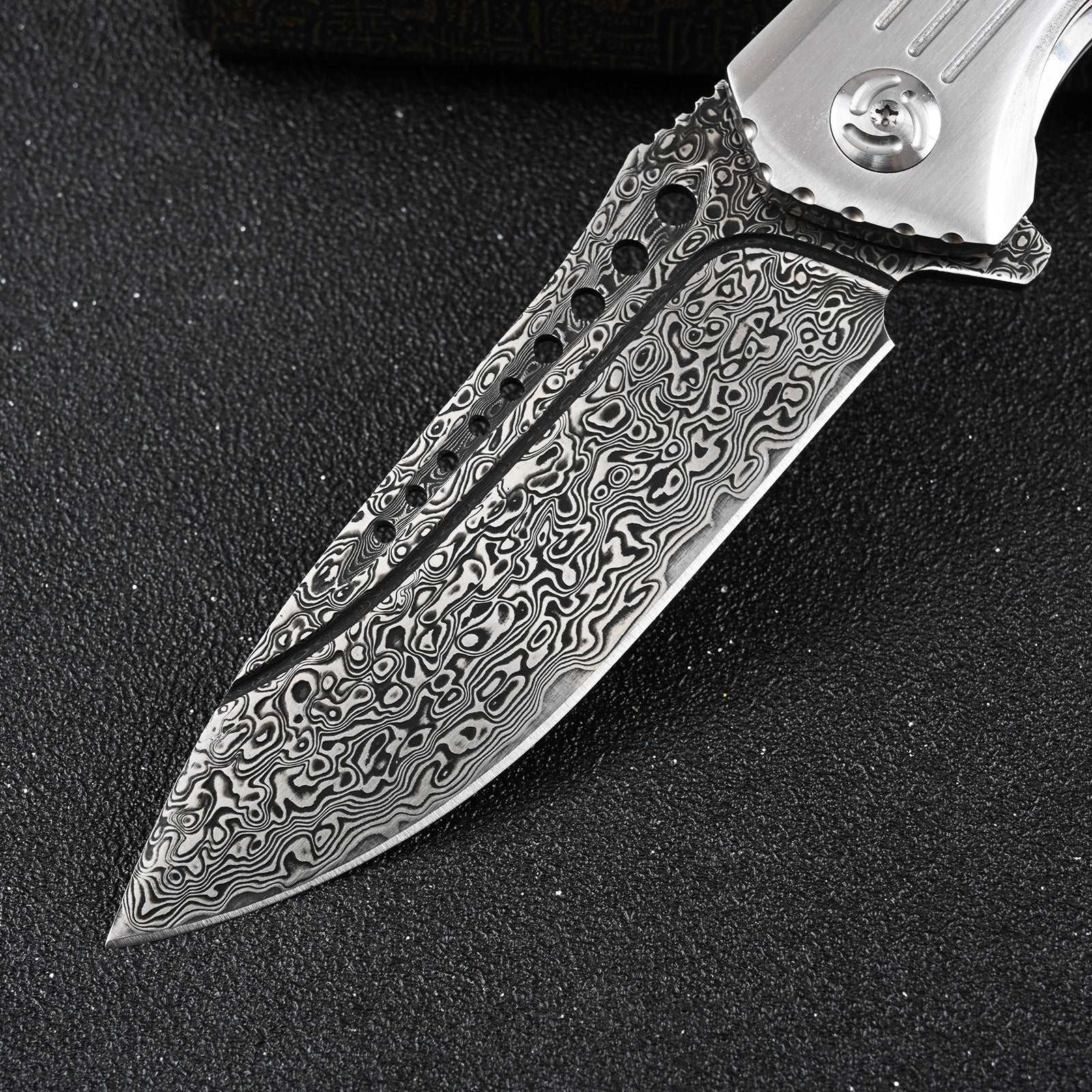 Pocket Knife - Ironbark Japanese Pocket Knife With VG-10 Damascus & Exotic Red Sandalwood Handle, Clip & Sheath - Shokunin USA