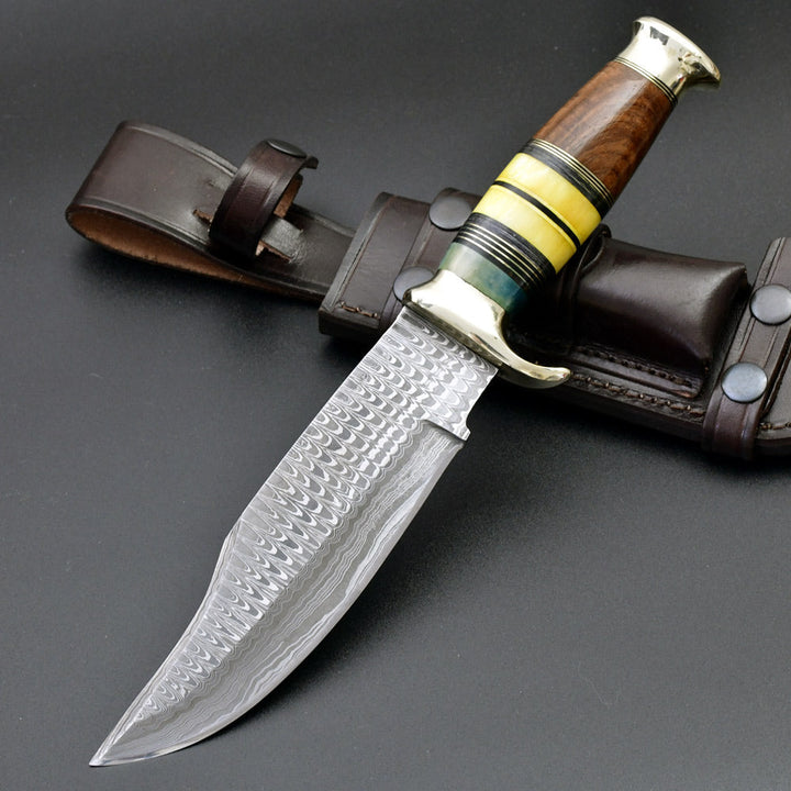 Bowie knife - Skywalker Bowie Knife with Bone &amp; Wood Composite Handle - Shokunin USA
