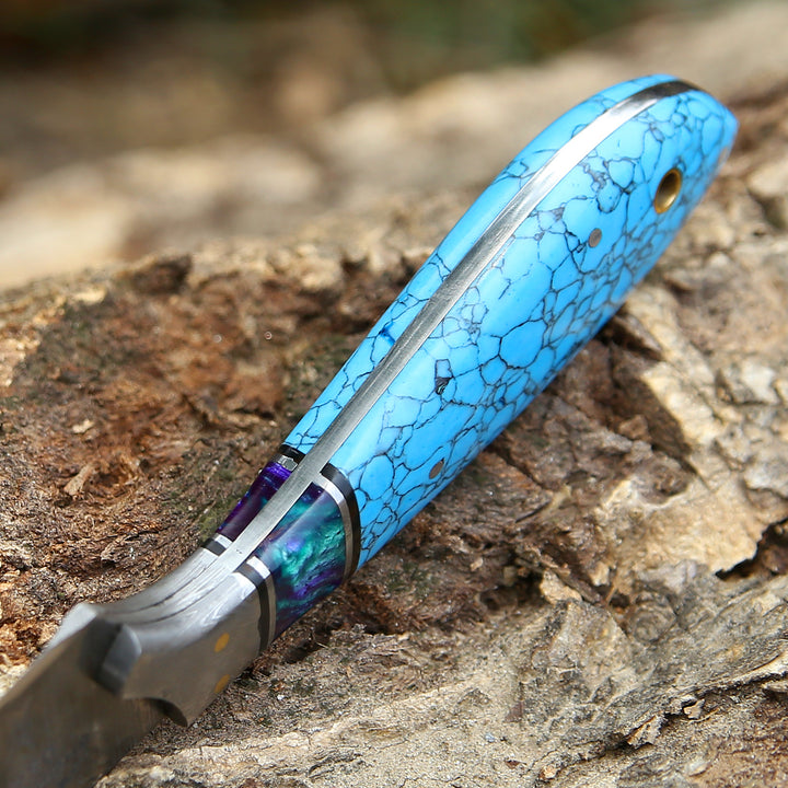 Evoke Handmade Hunting Knife with Leather Sheath - Shokunin USA