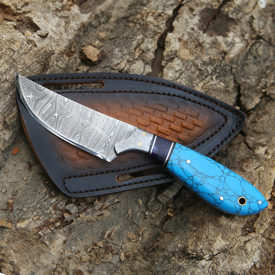 Evoke Handmade Hunting Knife with Leather Sheath - Shokunin USA