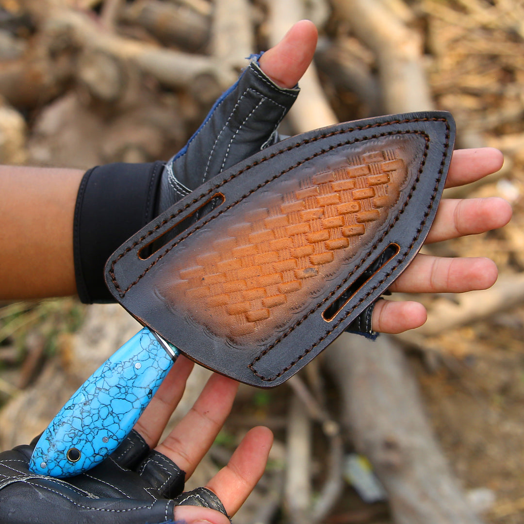 Evoke Handmade Hunting Knife with Leather Sheath - Shokunin USA