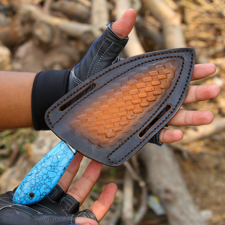Evoke Handmade Hunting Knife with Leather Sheath - Shokunin USA