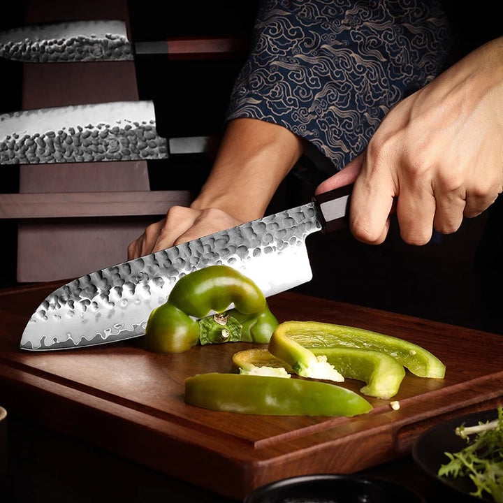 RYUJIN Professional Japanese Chef Knives &amp; Set with Rolling Sharper &amp; Cutting Board - Shokunin USA