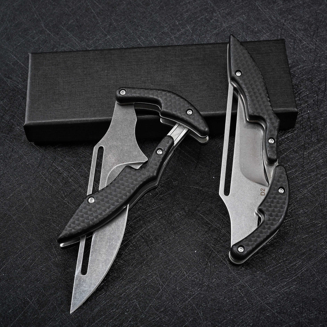 Crux D2 High Carbon Stainless Steel Pocket Knife with Micarta Handle - Shokunin USA