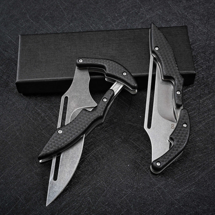 Crux D2 High Carbon Stainless Steel Pocket Knife with Micarta Handle - Shokunin USA