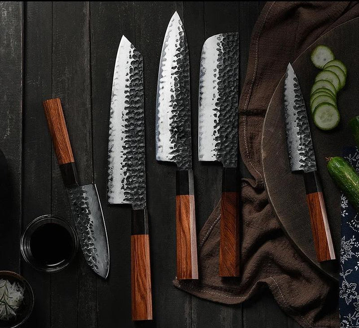 RYUJIN Professional Japanese Chef Knives &amp; Set with Rolling Sharper &amp; Cutting Board - Shokunin USA