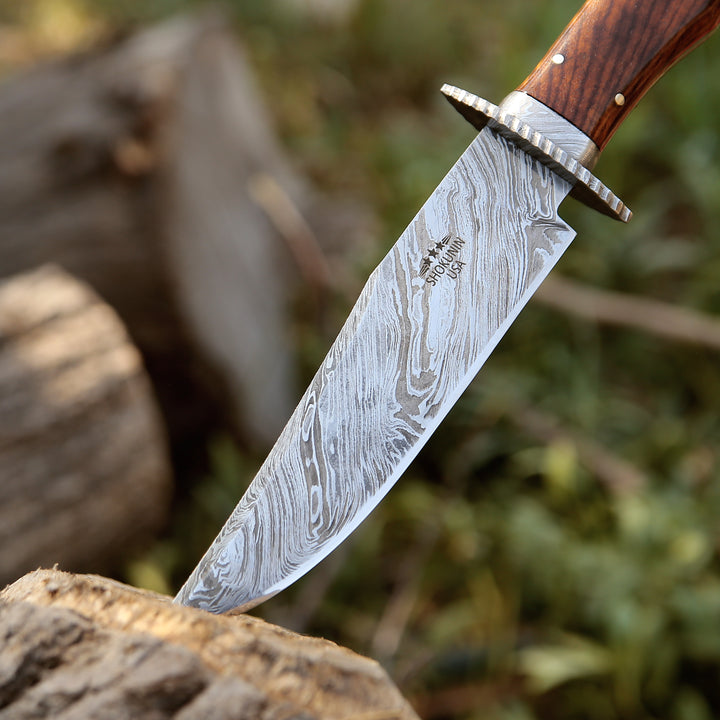 Excelsior Hunting Knife with Exotic Rosewood Handle - Shokunin USA