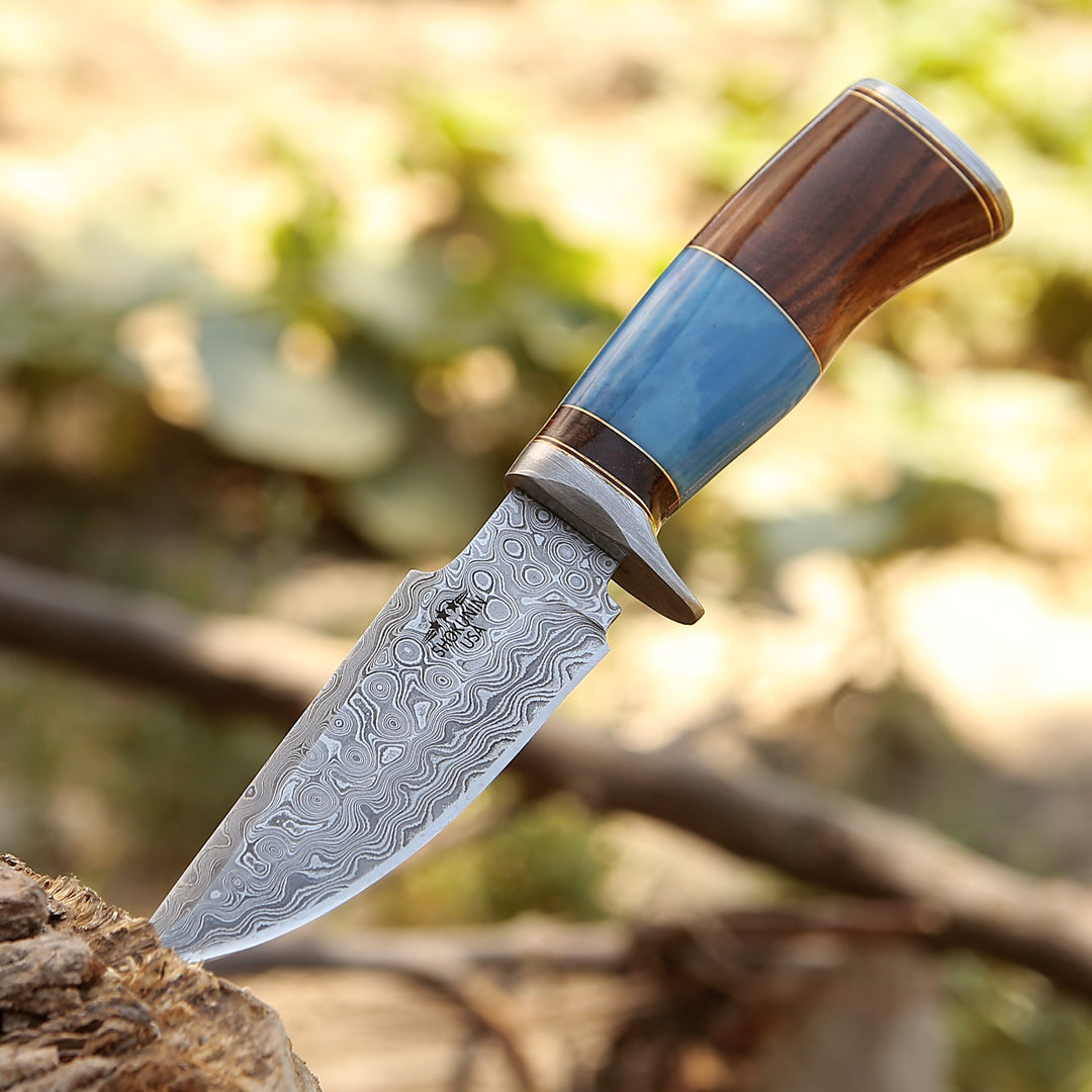 Champion Hunting Knife with Exotic Rosewood &amp; Bone Handle - Shokunin USA
