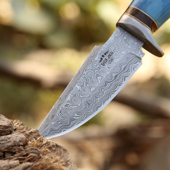 Champion Hunting Knife with Exotic Rosewood &amp; Bone Handle - Shokunin USA