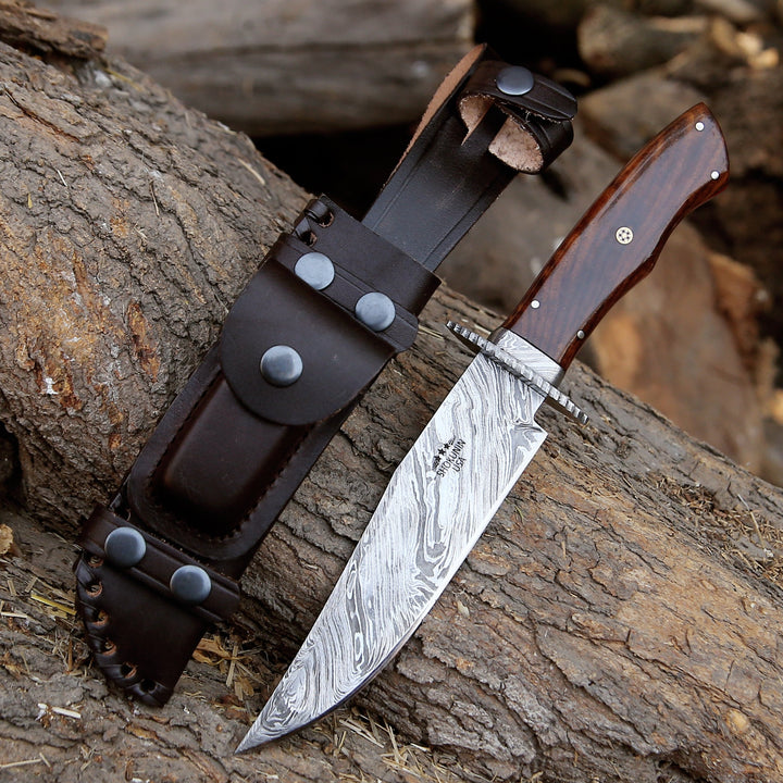 Excelsior Hunting Knife with Exotic Rosewood Handle - Shokunin USA