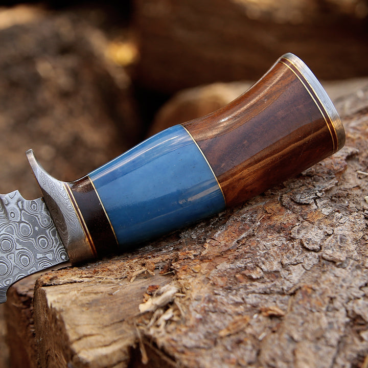 Champion Hunting Knife with Exotic Rosewood &amp; Bone Handle - Shokunin USA