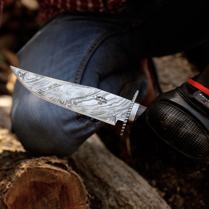 Excelsior Hunting Knife with Exotic Rosewood Handle - Shokunin USA