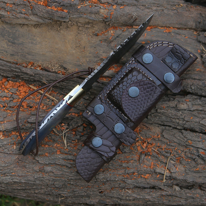 ShadowRidge Damascus Steel Premium Tracker Knife - Shokunin USA