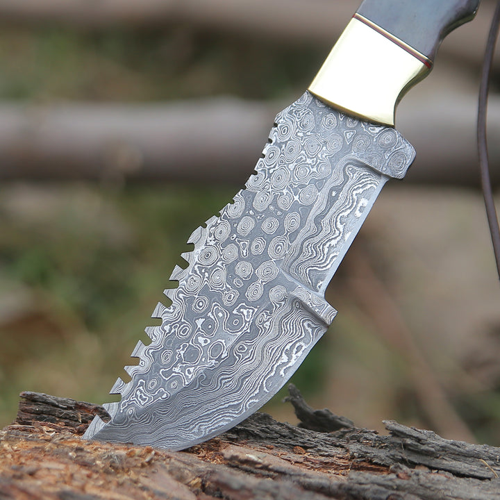 ShadowRidge Damascus Steel Premium Tracker Knife - Shokunin USA