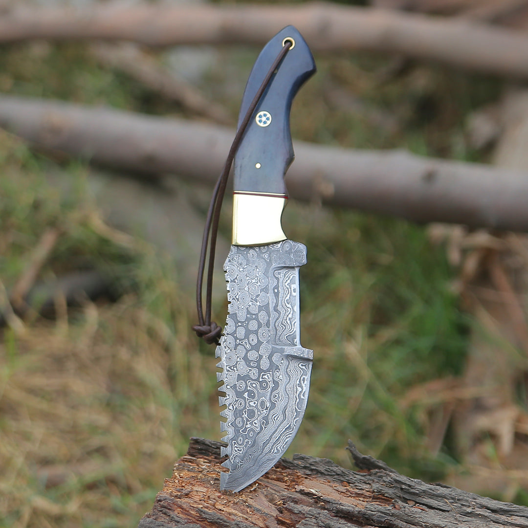 ShadowRidge Damascus Steel Premium Tracker Knife - Shokunin USA
