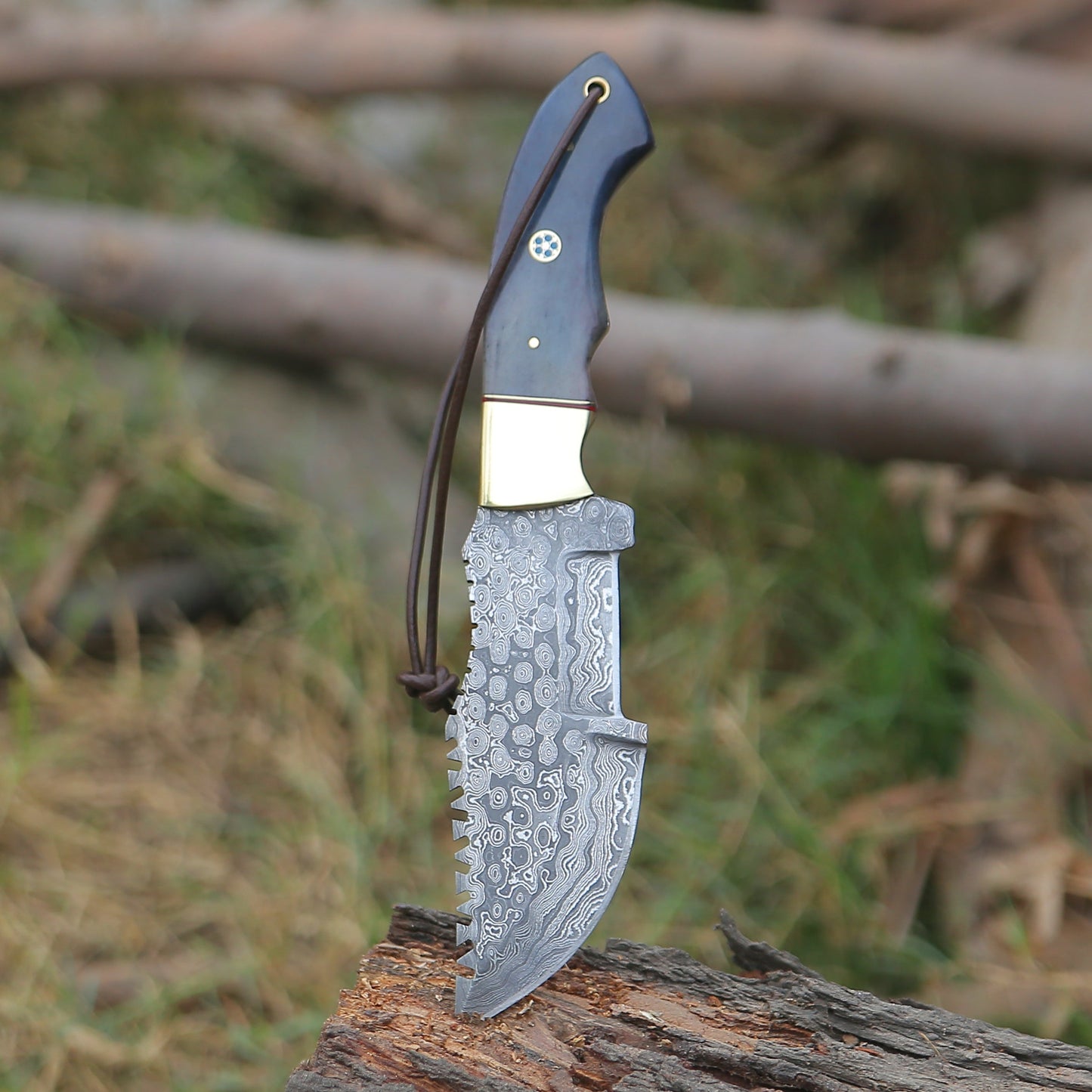Damascus Knife - ShadowRidge Damascus Steel Premium Tracker Knife - Shokunin USA