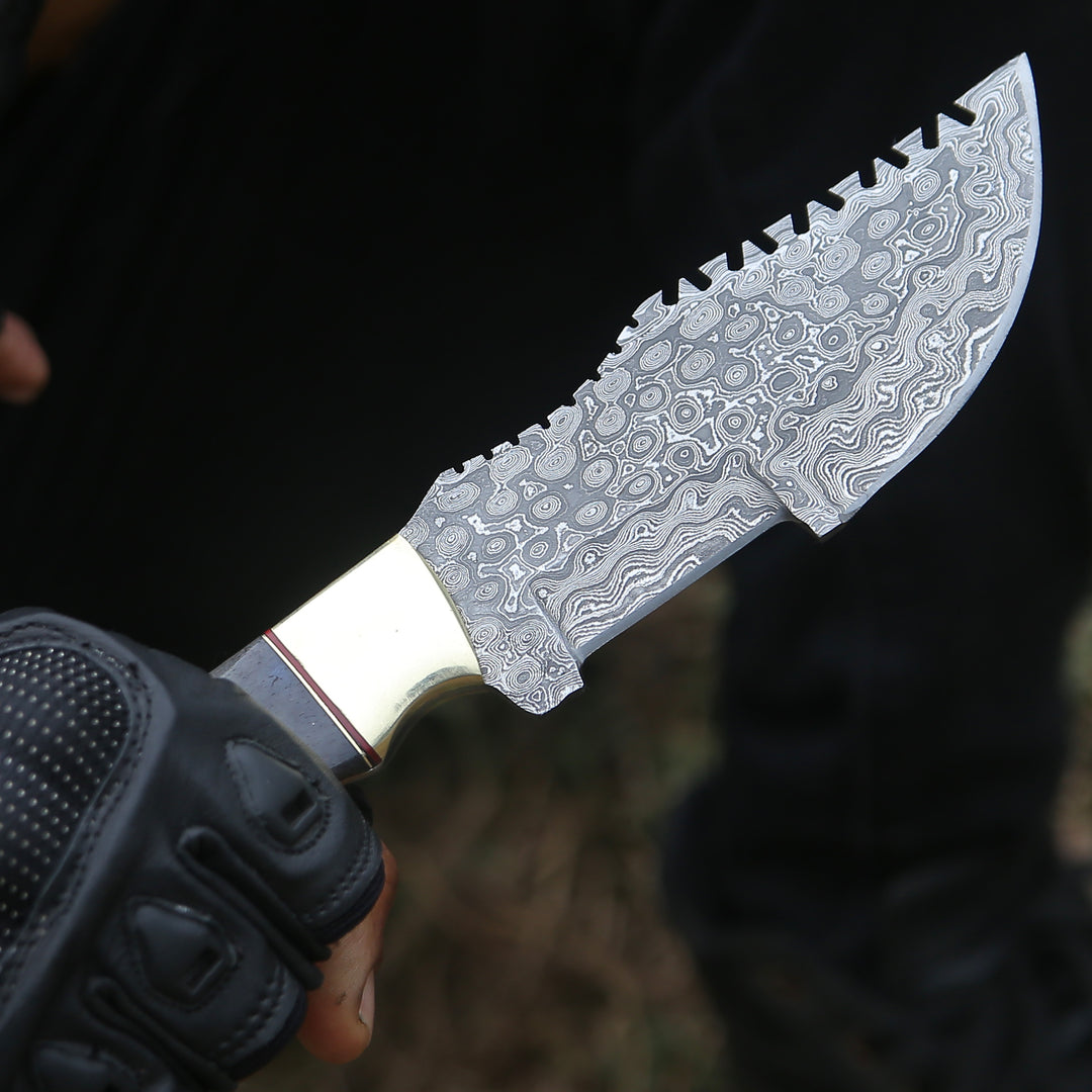 ShadowRidge Damascus Steel Premium Tracker Knife - Shokunin USA