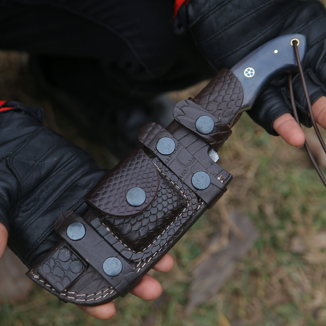 ShadowRidge Damascus Steel Premium Tracker Knife - Shokunin USA