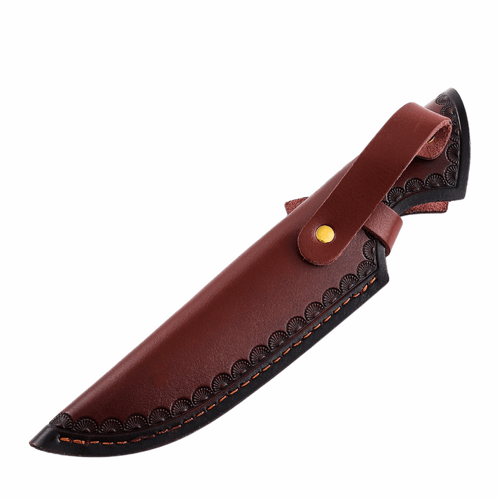 Damascus knife - Terminator Japanese Hunting Knife with VG-10 Damacus Blade and Ebony Wood Handle - Shokunin USA