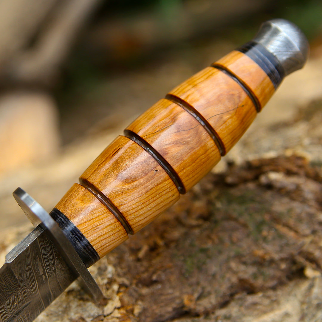 Stealth Custom Ka Bar Knife with Olive Wood Handle - Shokunin USA