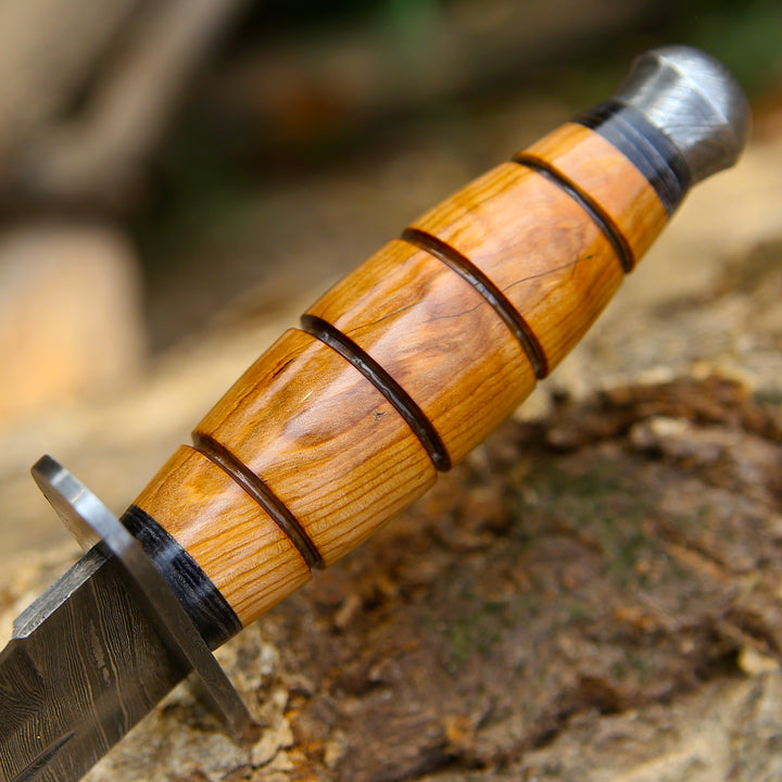 Stealth Custom Ka Bar Knife with Olive Wood Handle - Shokunin USA