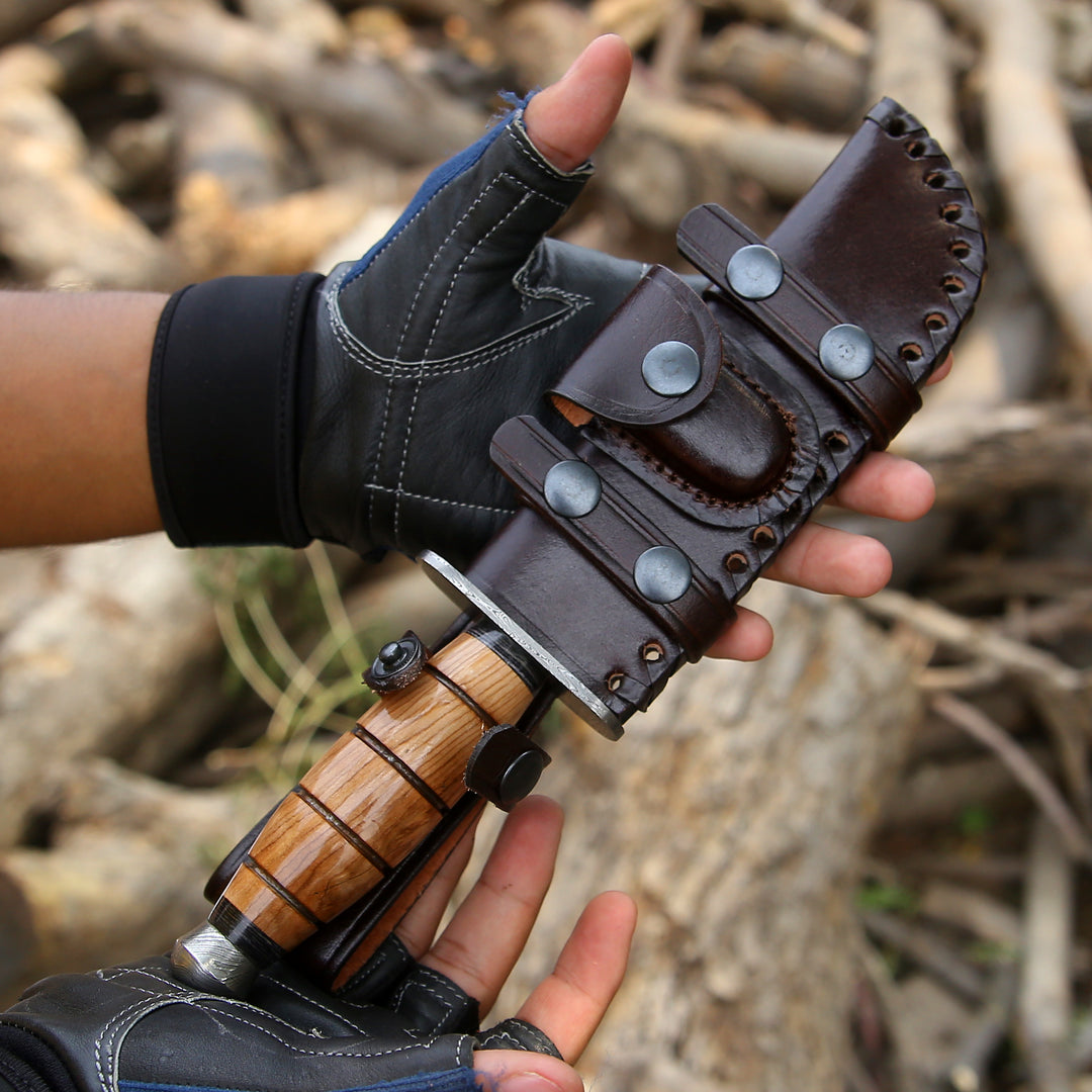 Stealth Custom Ka Bar Knife with Olive Wood Handle - Shokunin USA