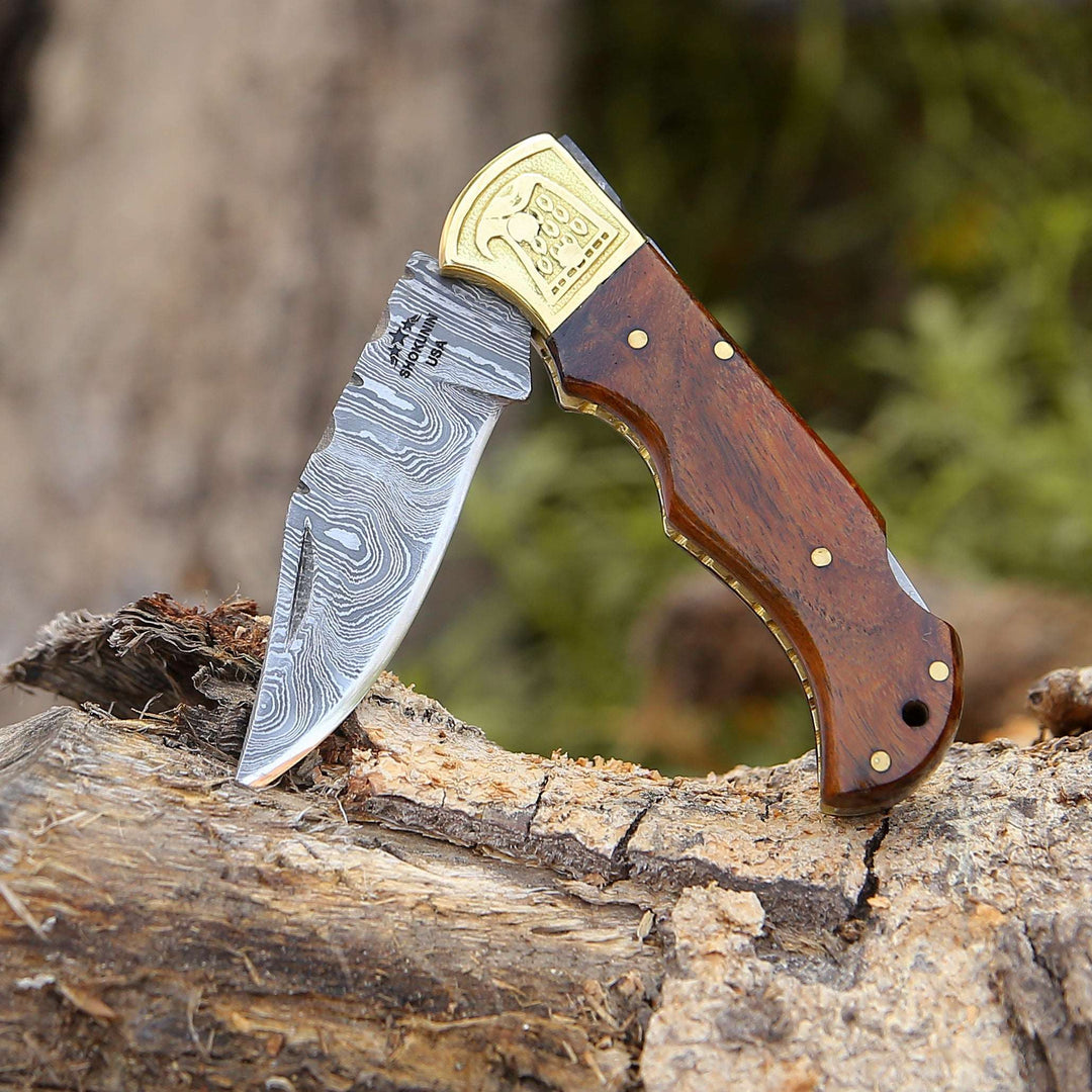 Rose Pocket Knife with Rosewood Handle - Shokunin USA