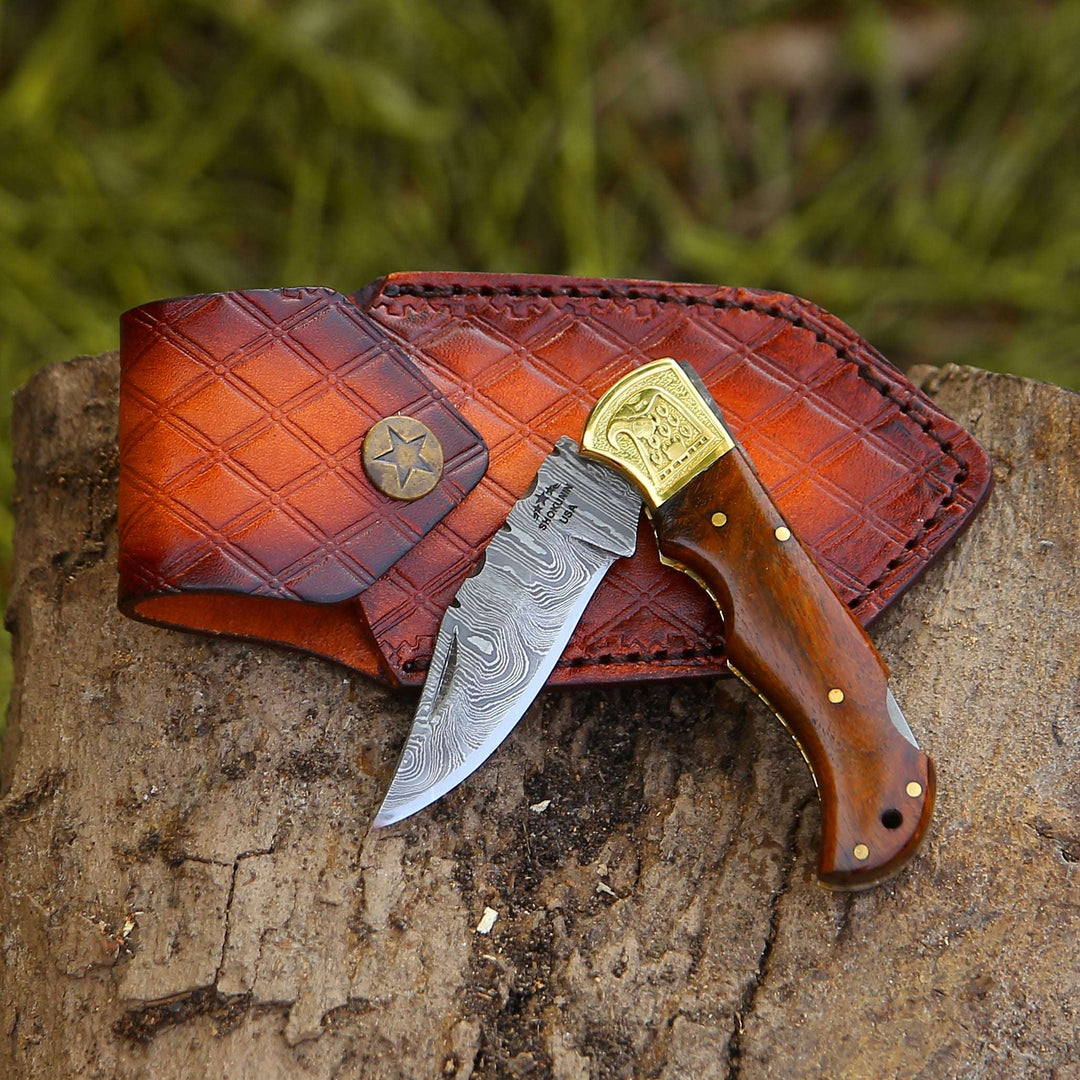 Rose Pocket Knife with Rosewood Handle - Shokunin USA