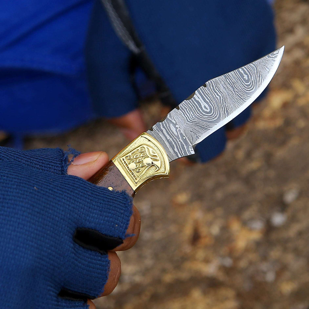 Rose Pocket Knife with Rosewood Handle - Shokunin USA