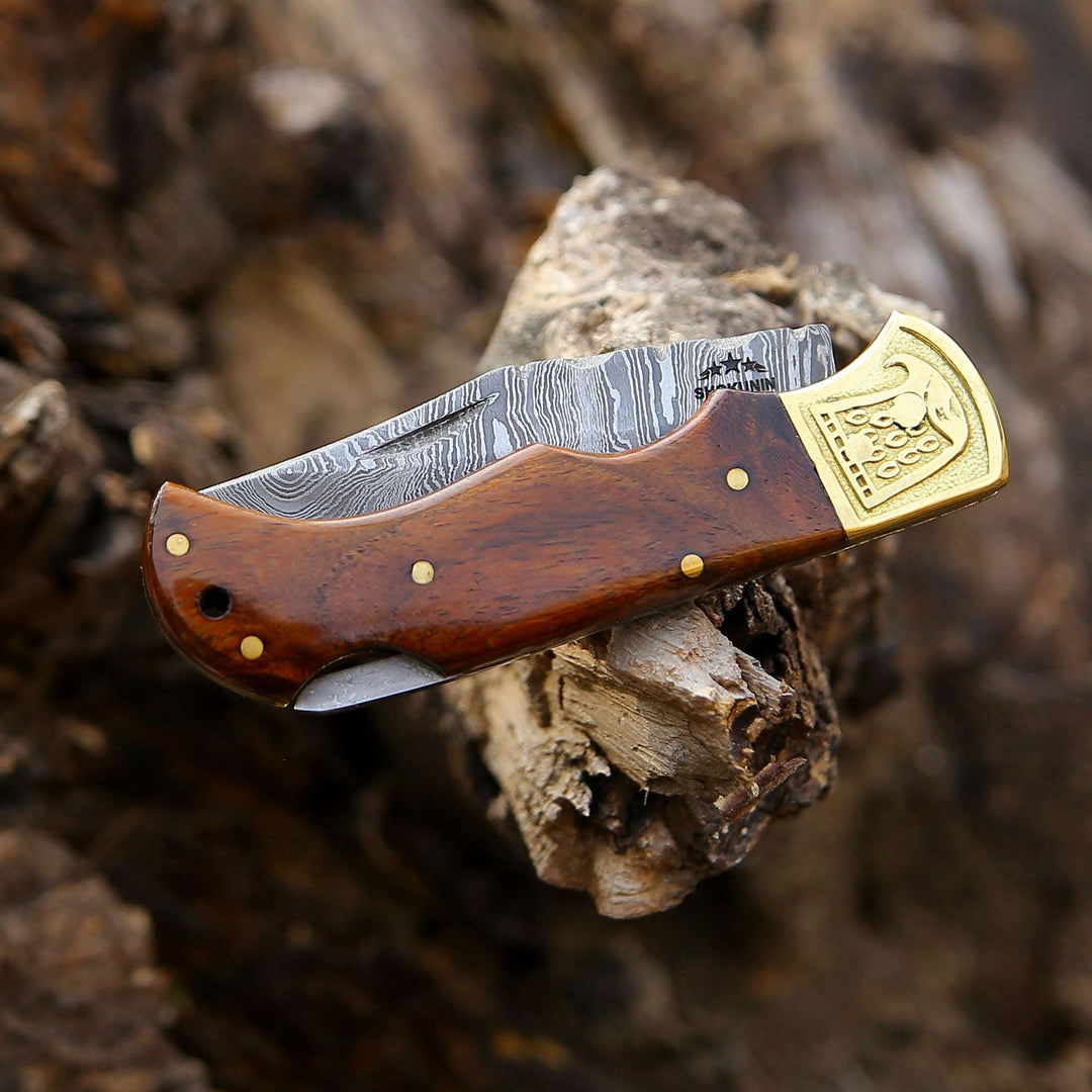 Rose Pocket Knife with Rosewood Handle - Shokunin USA