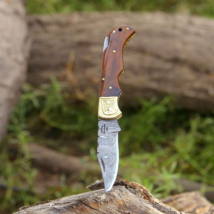 Rose Pocket Knife with Rosewood Handle - Shokunin USA