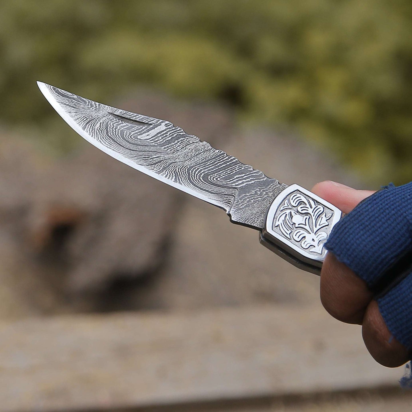Folding Pocket Knife - Striker Pocket Knife with Pine Cone Handle - Shokunin USA