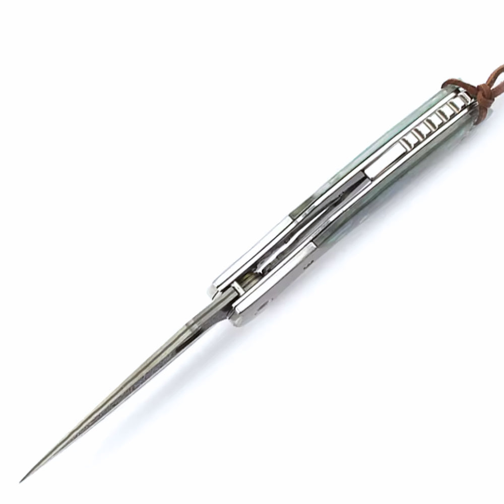 Spire Japanese VG10 Gentleman's Pocket Knife with Abalone Shell Handle - Shokunin USA