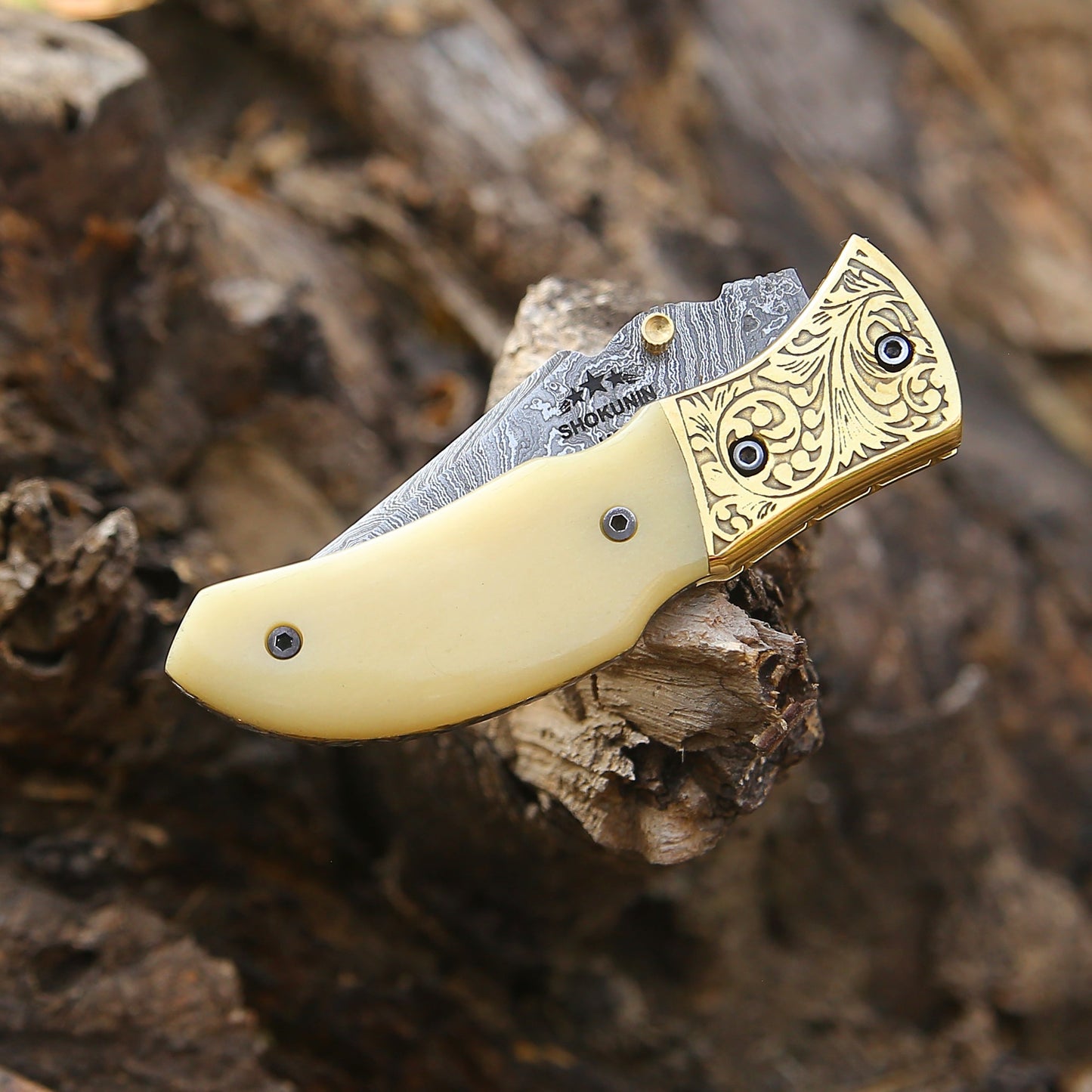Marshal Gentleman's Folding Knife with Bone Handle - Shokunin USA