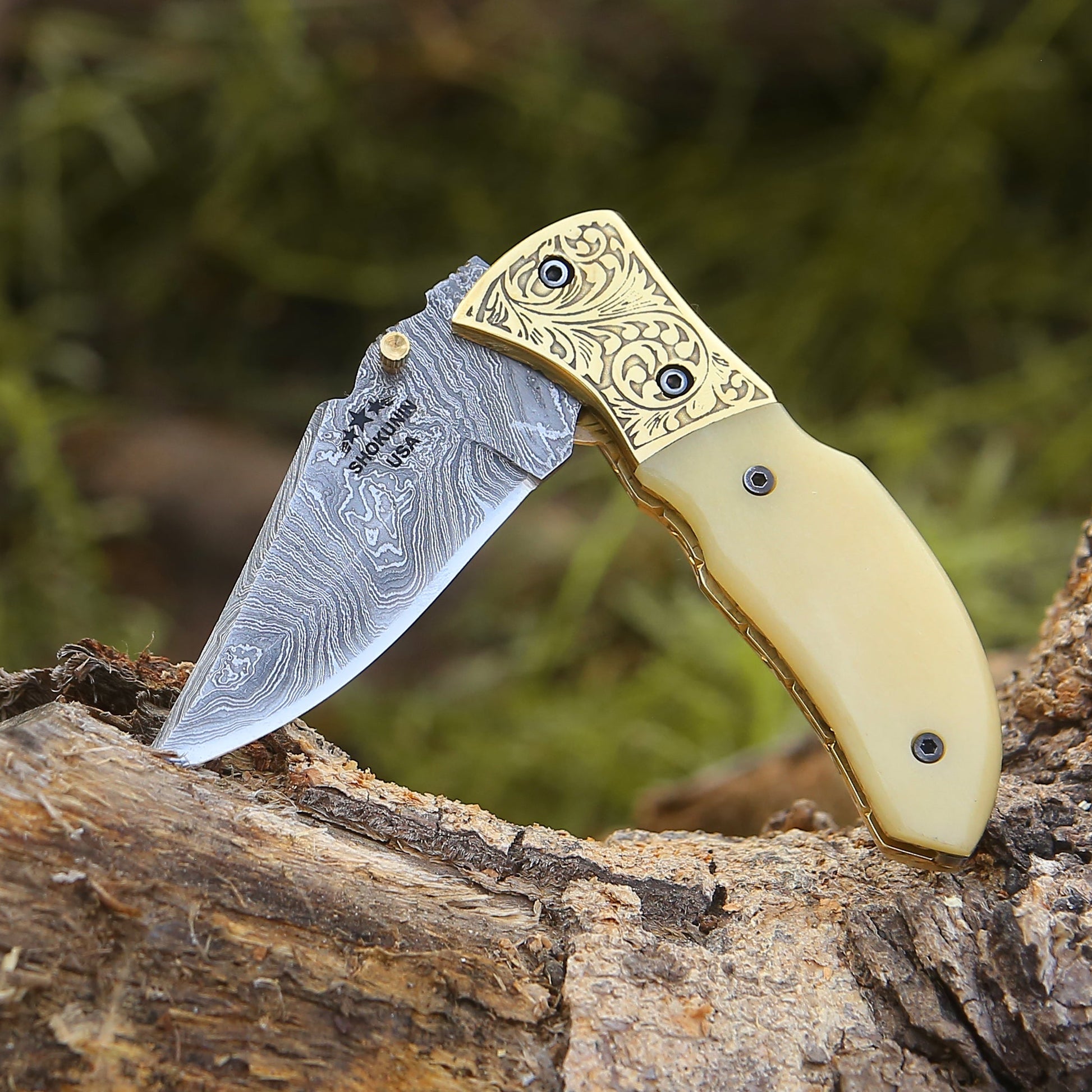 Pocket Knives - Marshal Gentleman's Folding Knife with Bone Handle - Shokunin USA