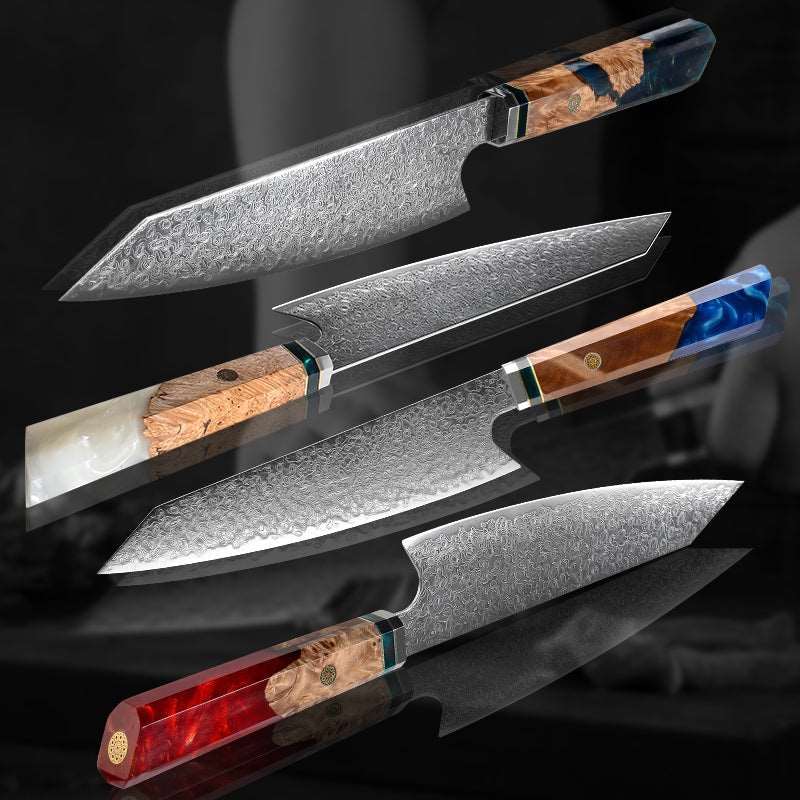 Chef knife - Imperium Japanese VG10 Damascus Chef's Knife with Exotic Olive Wood Handle & Sheath - Shokunin USA